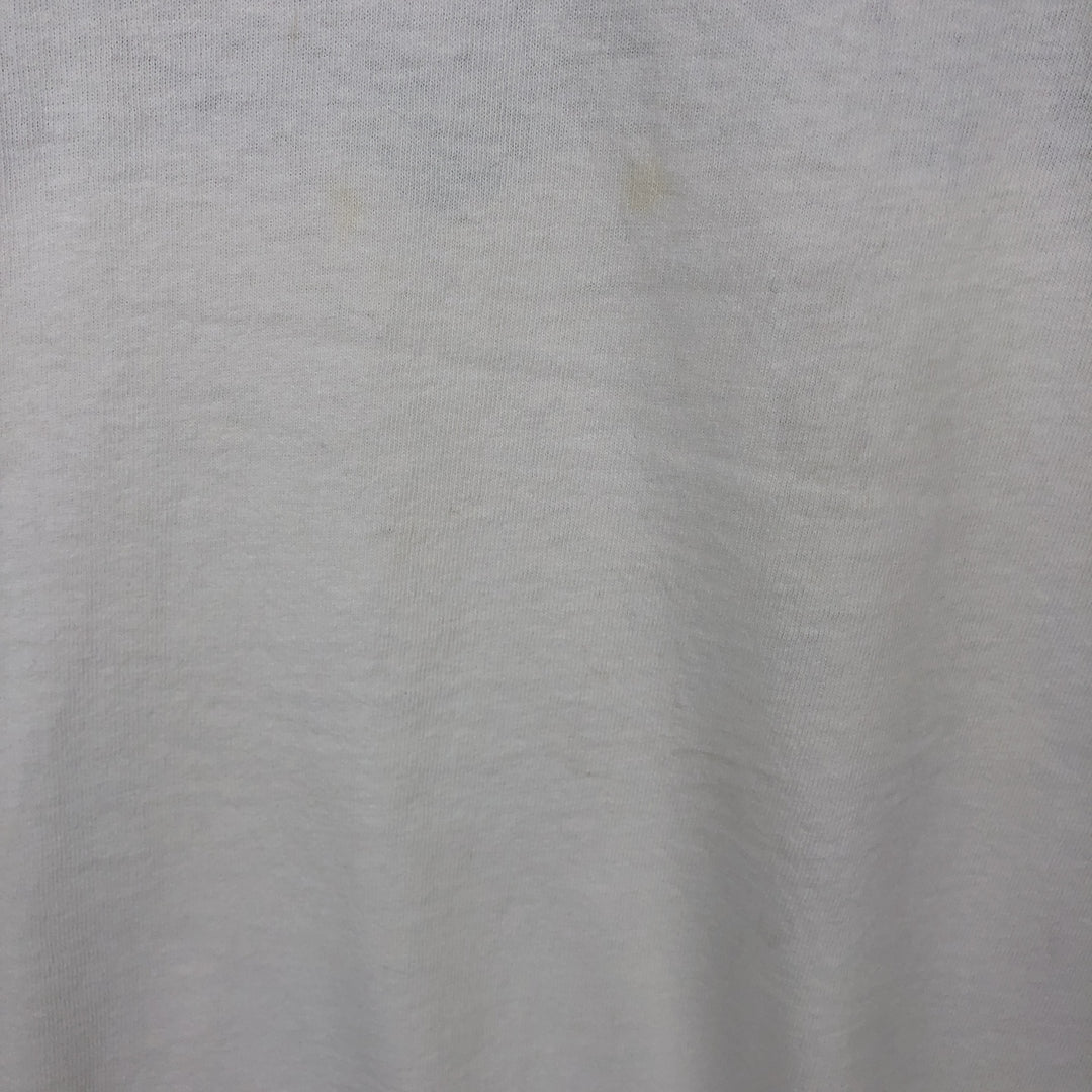 90'S Reebok Logo Print T-Shirt Made in USA Men's L Size Vintage cotton white type Vintage Second Hand