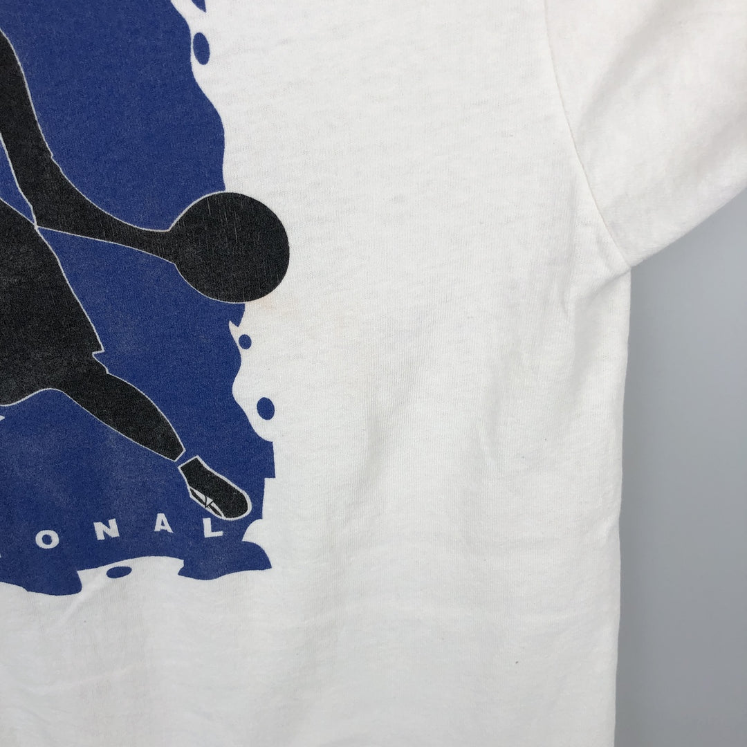 90'S Reebok Logo Print T-Shirt Made in USA Men's L Size Vintage cotton white type Vintage Second Hand