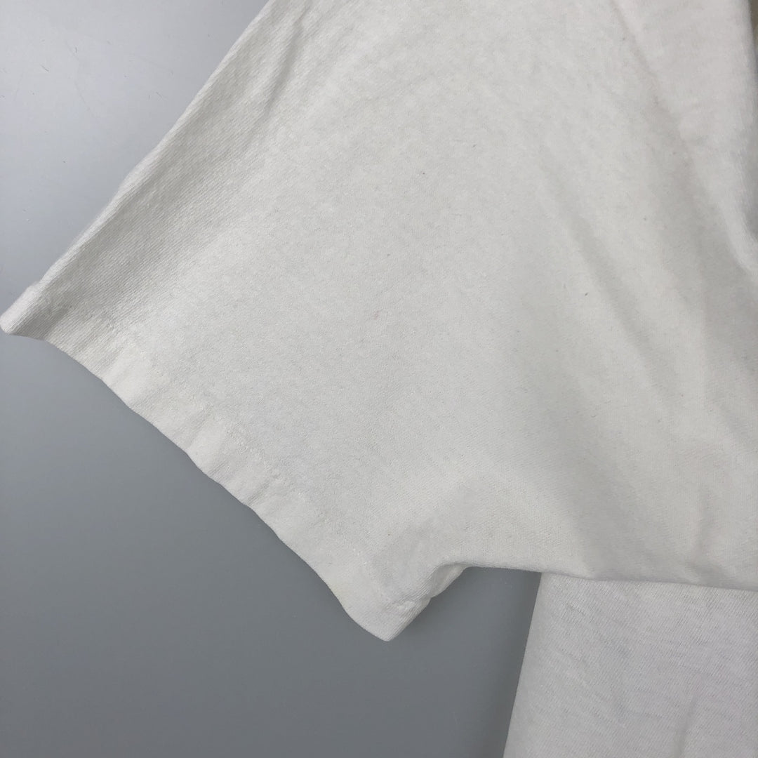 90'S Reebok Logo Print T-Shirt Made in USA Men's L Size Vintage cotton white type Vintage Second Hand