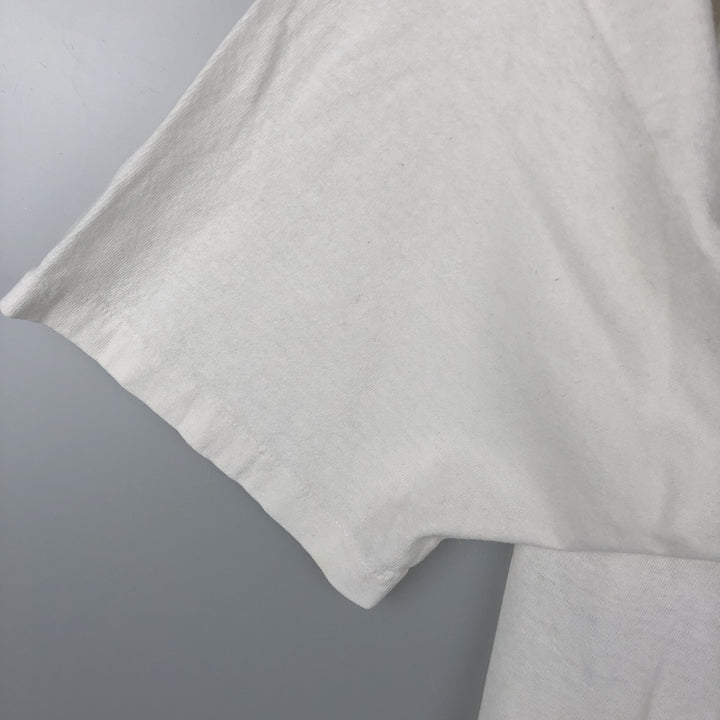 90'S Reebok Logo Print T-Shirt Made in USA Men's L Size Vintage cotton white type Vintage Second Hand