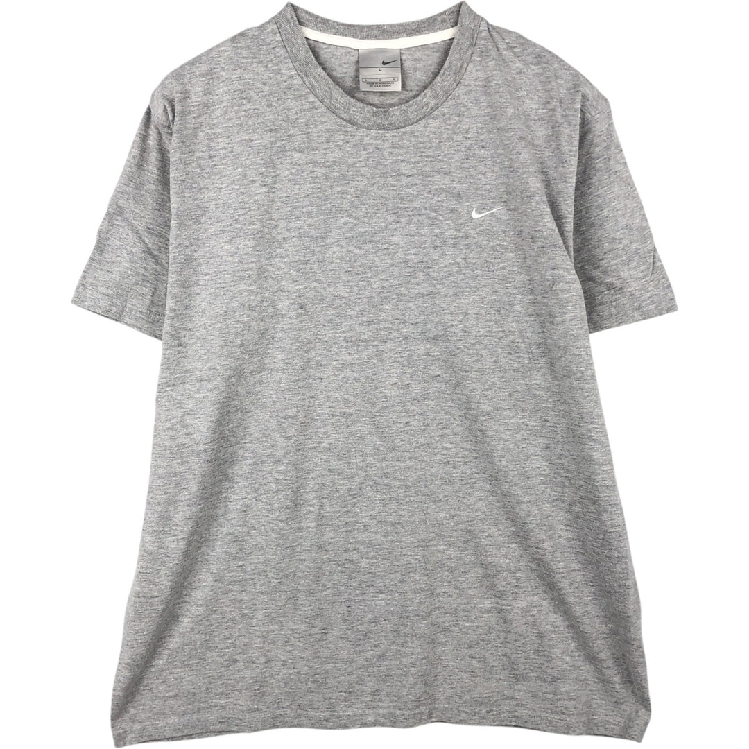 00'S Nike One Point Logo T-shirt Men's L size cotton gray type Vintage Second Hand