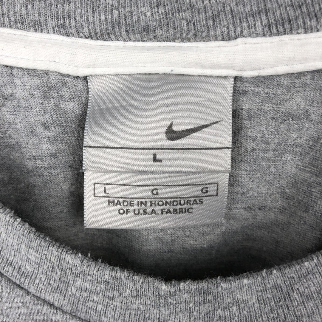 00'S Nike One Point Logo T-shirt Men's L size cotton gray type Vintage Second Hand