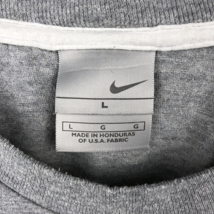 00'S Nike One Point Logo T-shirt Men's L size cotton gray type Vintage Second Hand