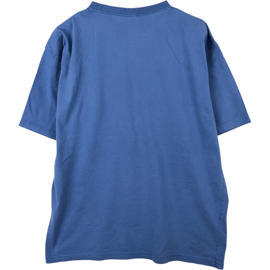 2000'S Reebok T-shirt with one-point logo, men's size XL (approx.) cotton blue type Vintage Second Hand