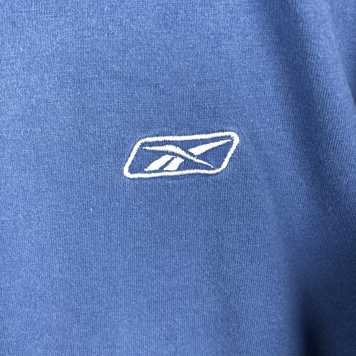2000'S Reebok T-shirt with one-point logo, men's size XL (approx.) cotton blue type Vintage Second Hand