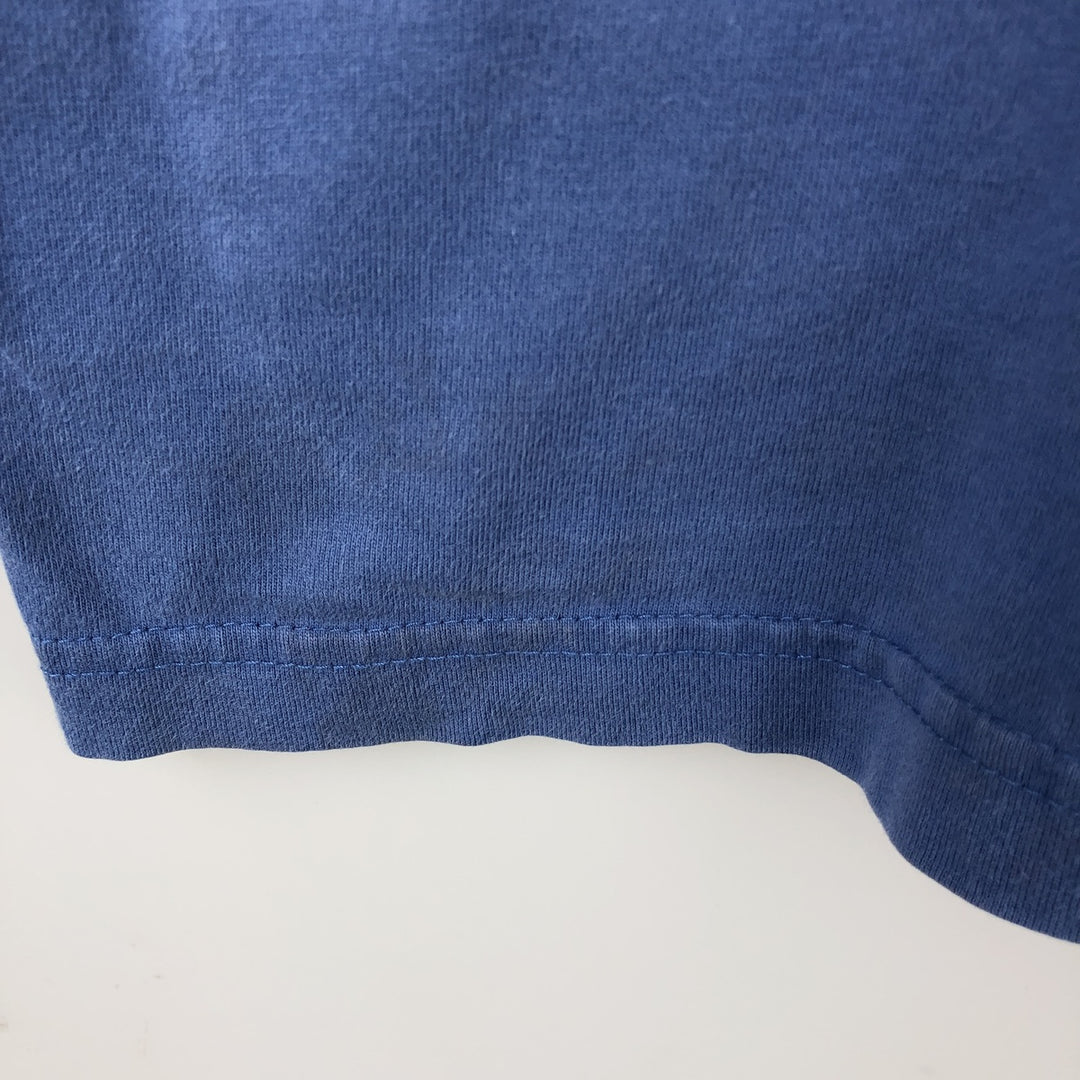 2000'S Reebok T-shirt with one-point logo, men's size XL (approx.) cotton blue type Vintage Second Hand
