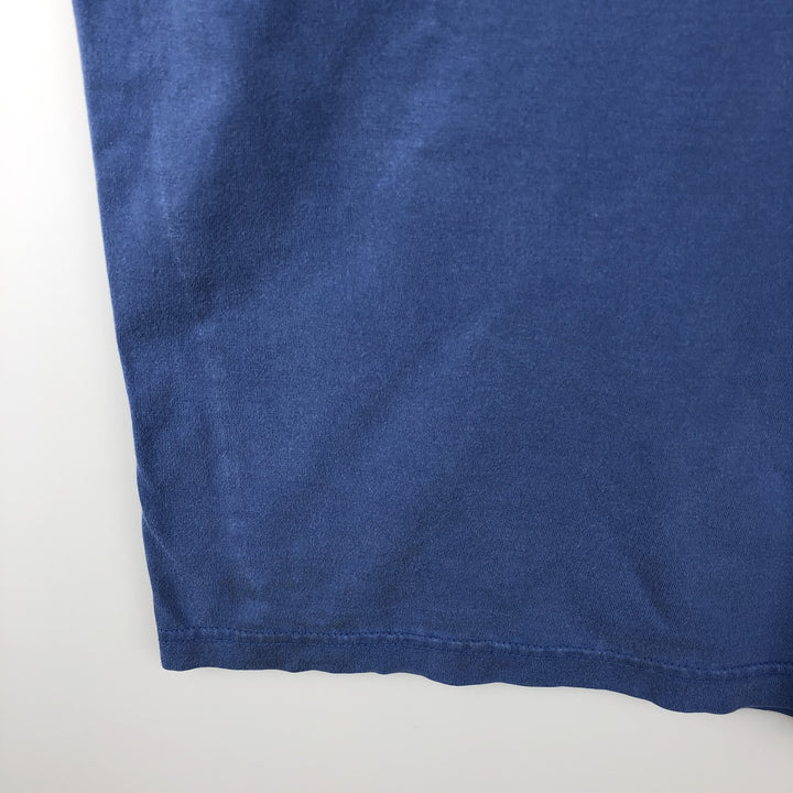 2000'S Reebok T-shirt with one-point logo, men's size XL (approx.) cotton blue type Vintage Second Hand