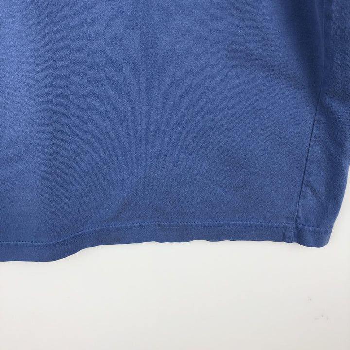 2000'S Reebok T-shirt with one-point logo, men's size XL (approx.) cotton blue type Vintage Second Hand