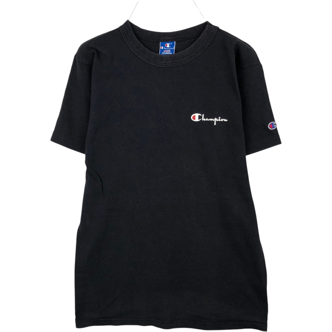 90'S Champion Logo Print T-Shirt Made in USA Men's M Size Vintage cotton black type Vintage Second Hand