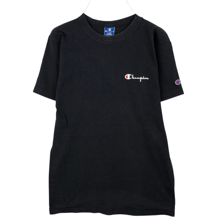 90'S Champion Logo Print T-Shirt Made in USA Men's M Size Vintage cotton black type Vintage Second Hand