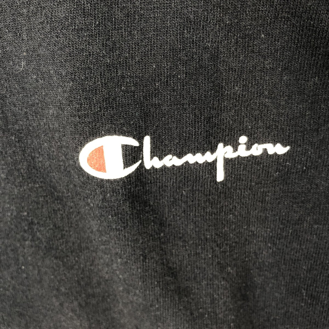 90'S Champion Logo Print T-Shirt Made in USA Men's M Size Vintage cotton black type Vintage Second Hand