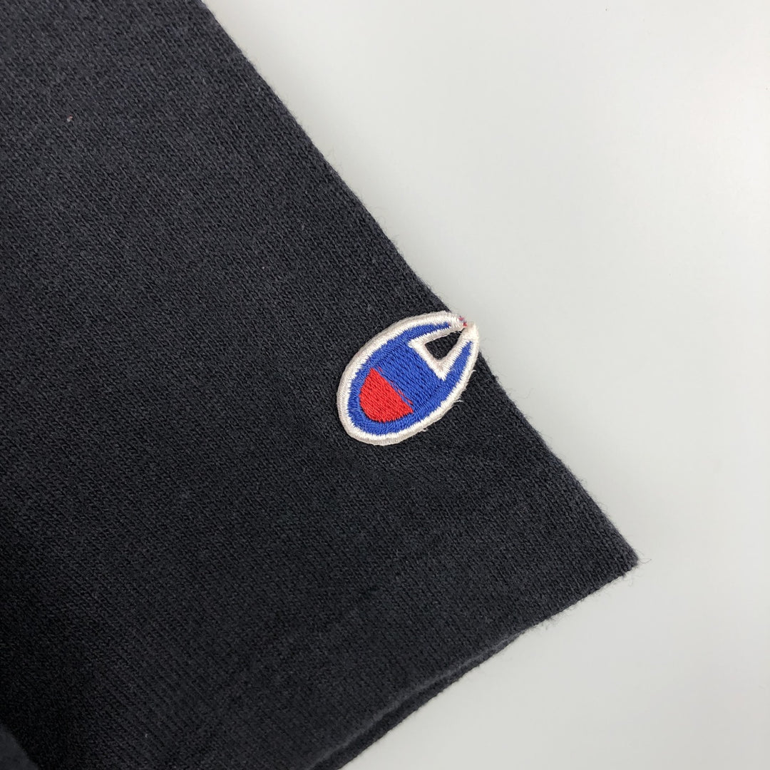 90'S Champion Logo Print T-Shirt Made in USA Men's M Size Vintage cotton black type Vintage Second Hand