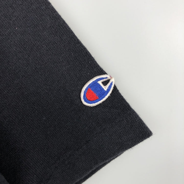 90'S Champion Logo Print T-Shirt Made in USA Men's M Size Vintage cotton black type Vintage Second Hand
