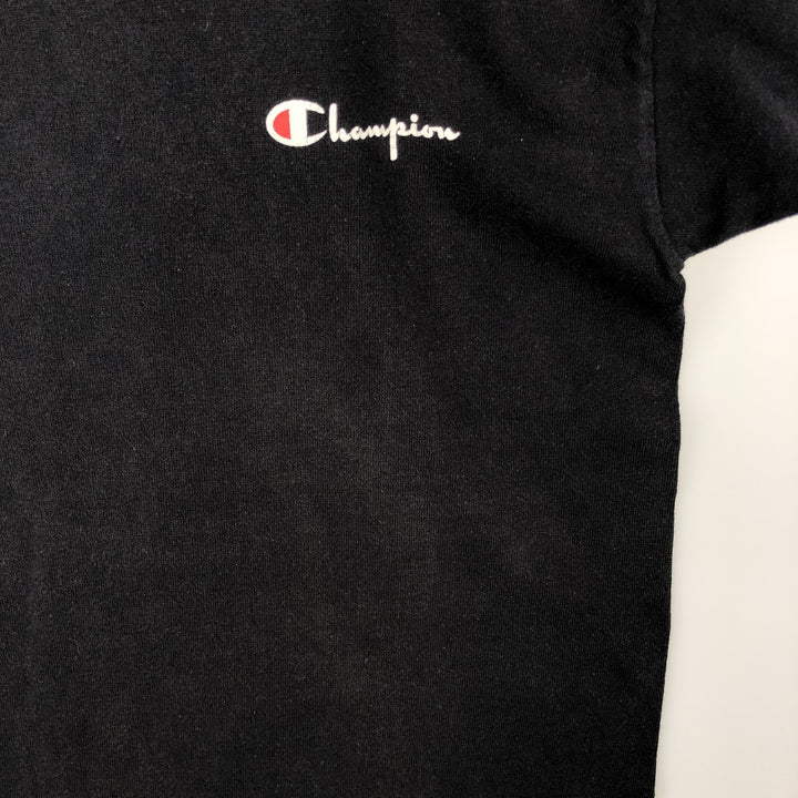 90'S Champion Logo Print T-Shirt Made in USA Men's M Size Vintage cotton black type Vintage Second Hand