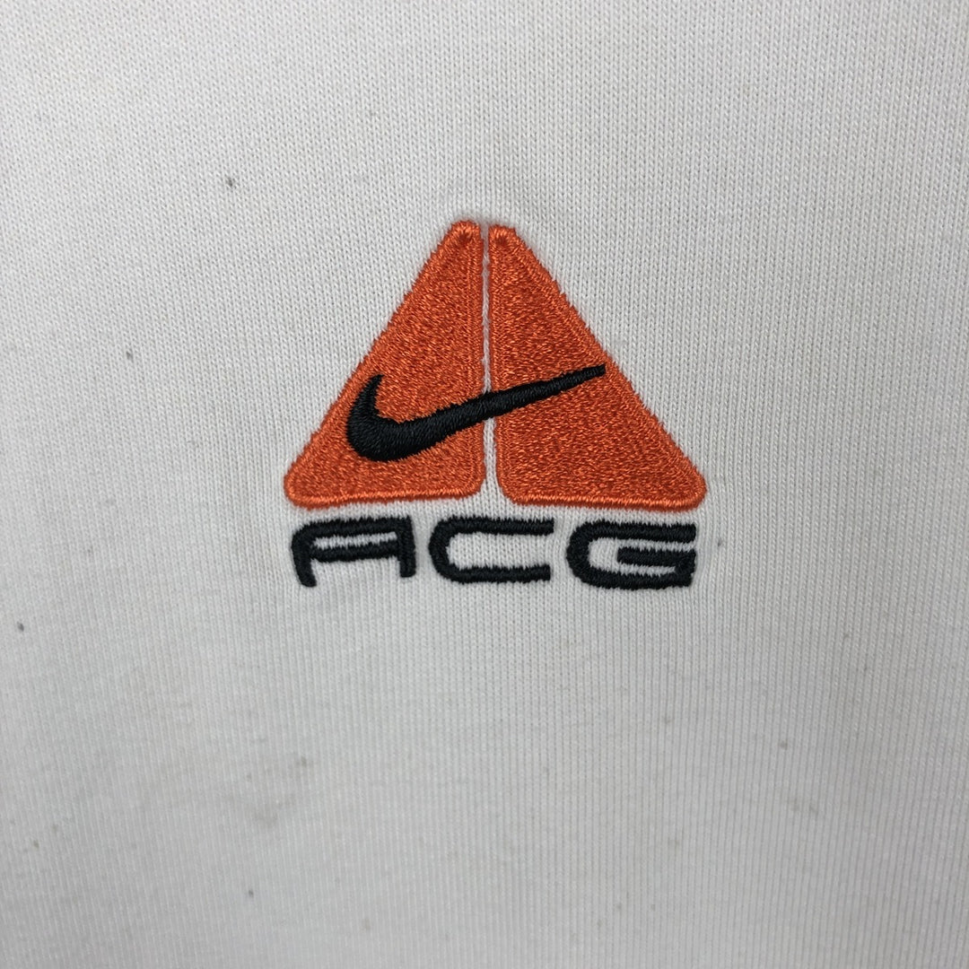 Nike ACG Loose Fit Logo T-Shirt, Men's Size L (approx.) polyester white type Vintage Second Hand