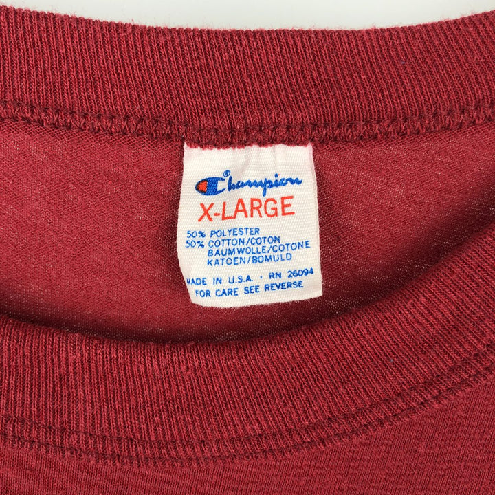 80'S Champion Tricot Tag MLB Philadelphia Phillies Logo Print T-Shirt, Made in USA, Men's XL (approx.) Vintage polyester red type Vintage Second Hand