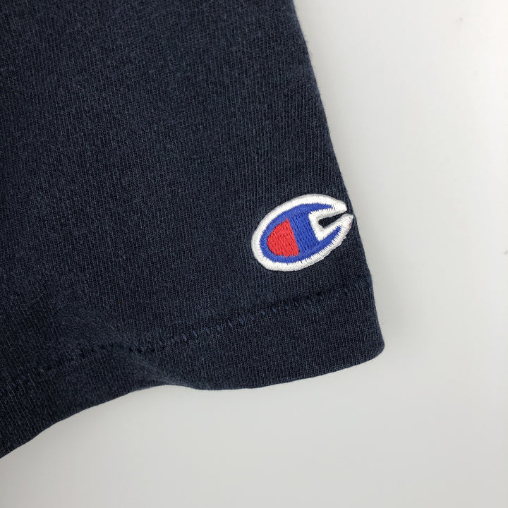 90'S Champion Logo Print T-Shirt Made in USA Men's XL Vintage cotton navy blue type Vintage Second Hand