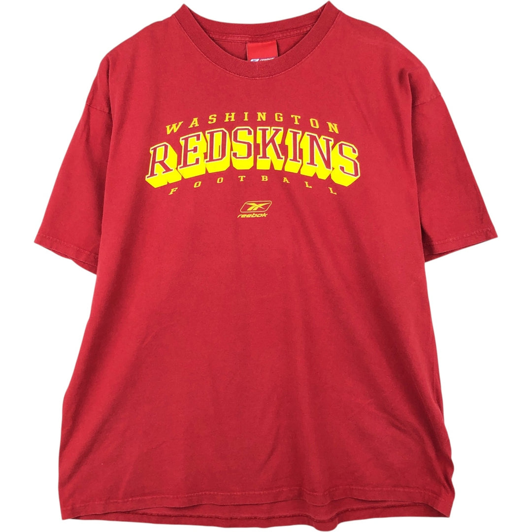 Reebok NFL Washington Redskins sports print t-shirt, men's size XL (approx.) cotton red type Vintage Second Hand
