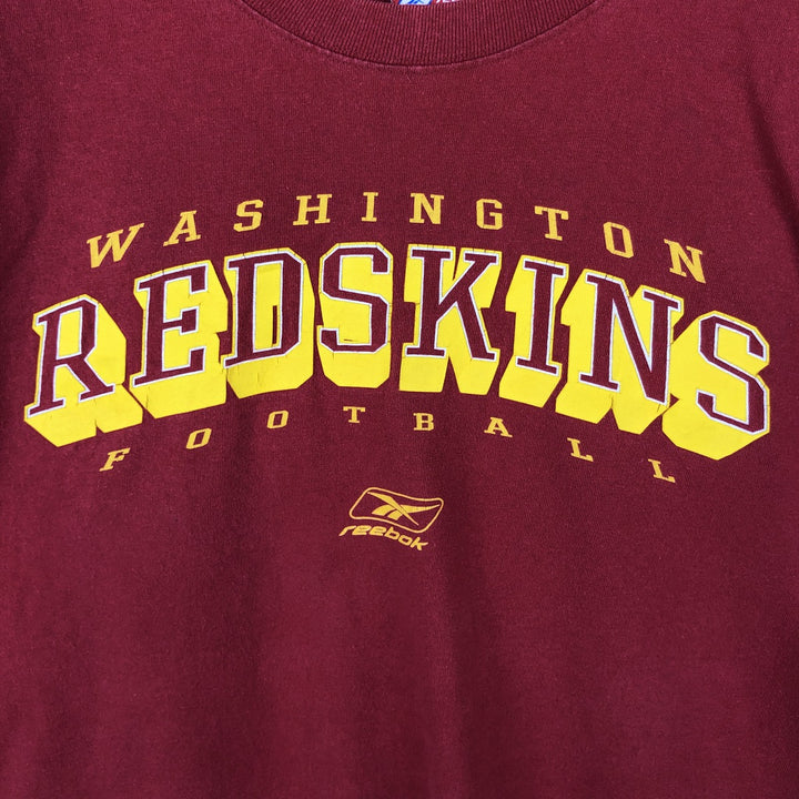 Reebok NFL Washington Redskins sports print t-shirt, men's size XL (approx.) cotton red type Vintage Second Hand