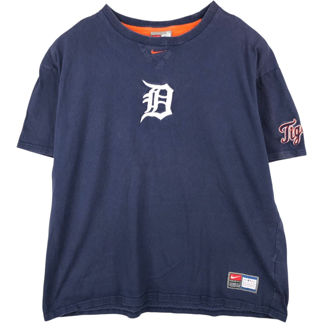 2000'S Nike Team MLB Detroit Tigers sports t-shirt, men's size XL (approx.) cotton navy blue type Vintage Second Hand