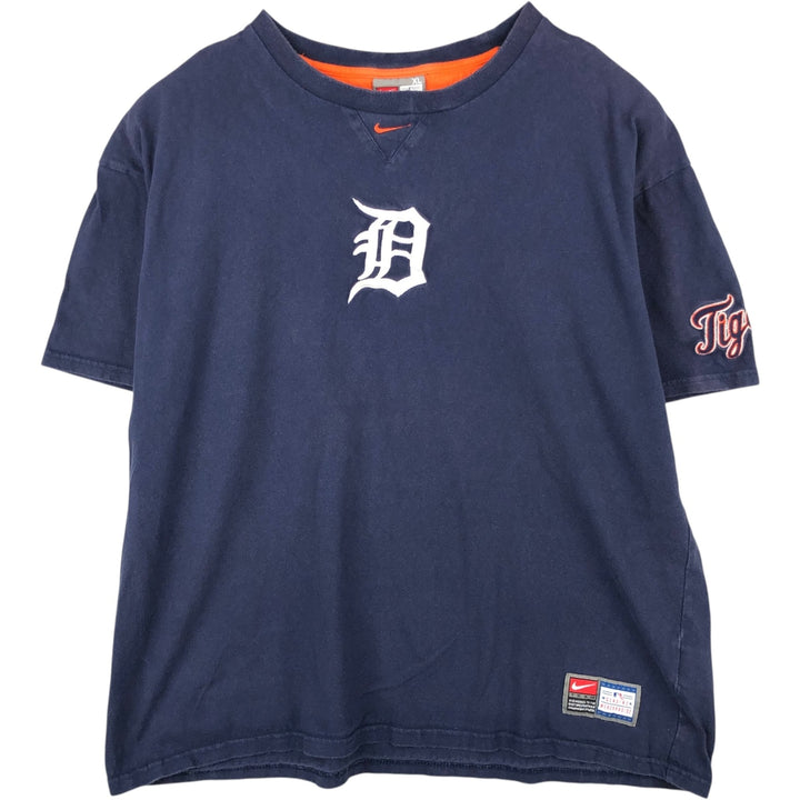 2000'S Nike Team MLB Detroit Tigers sports t-shirt, men's size XL (approx.) cotton navy blue type Vintage Second Hand