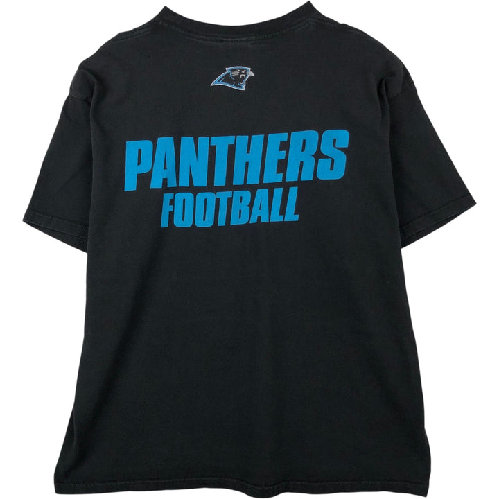 ~2000'S Nike TEAM NFL Carolina Panthers sports print T-shirt, men's size XL (approx.) cotton navy blue type Vintage Second Hand