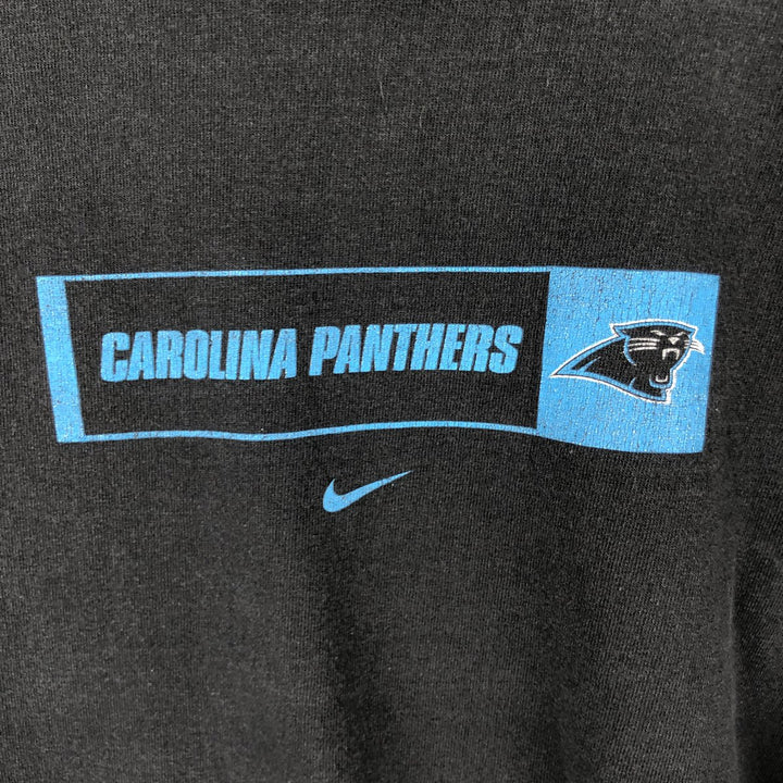 ~2000'S Nike TEAM NFL Carolina Panthers sports print T-shirt, men's size XL (approx.) cotton navy blue type Vintage Second Hand