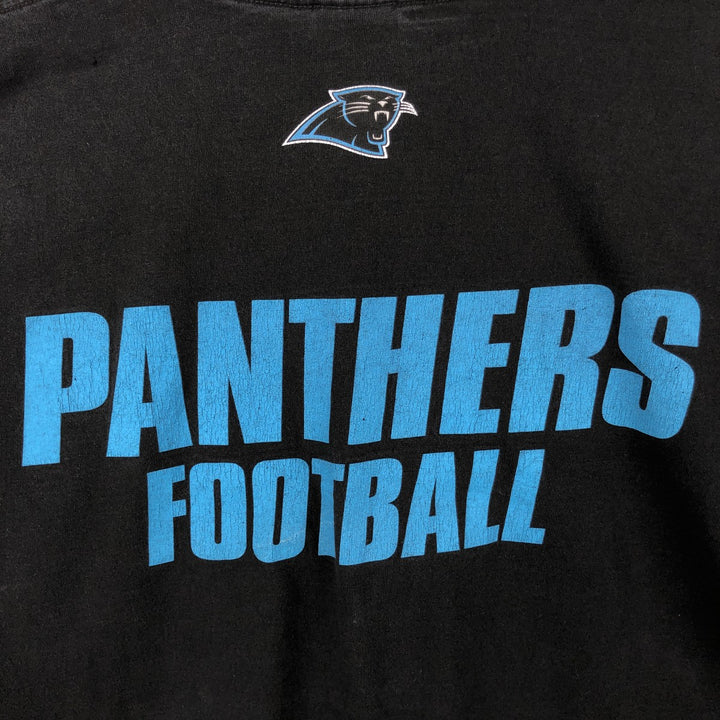 ~2000'S Nike TEAM NFL Carolina Panthers sports print T-shirt, men's size XL (approx.) cotton navy blue type Vintage Second Hand