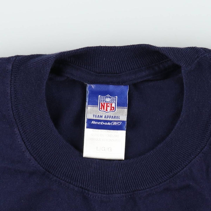 Reebok NFL Dallas Cowboys sports print T-shirt, men's size L (approx.) cotton navy blue type Vintage Second Hand