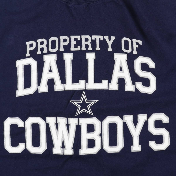 Reebok NFL Dallas Cowboys sports print T-shirt, men's size L (approx.) cotton navy blue type Vintage Second Hand