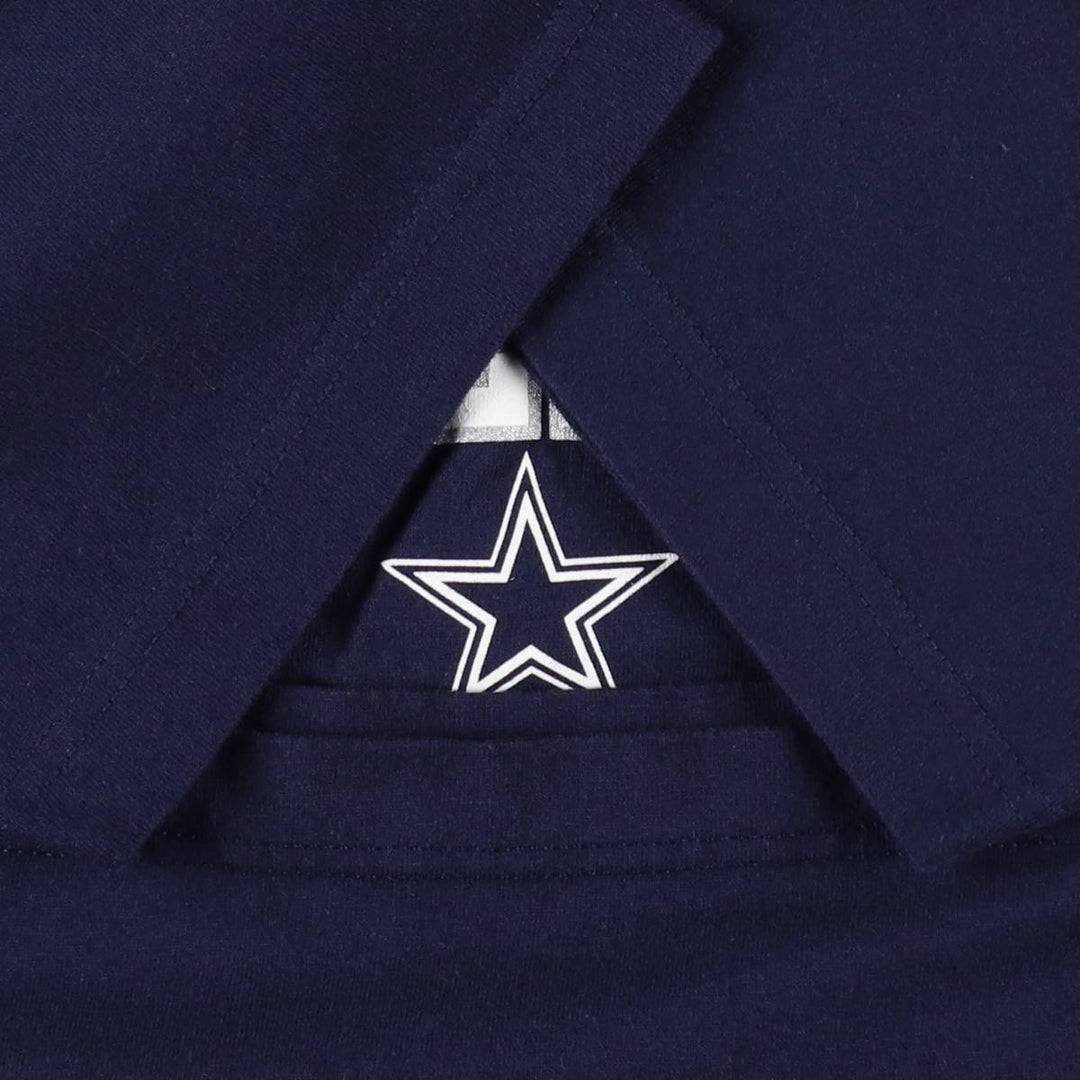 Reebok NFL Dallas Cowboys sports print T-shirt, men's size L (approx.) cotton navy blue type Vintage Second Hand