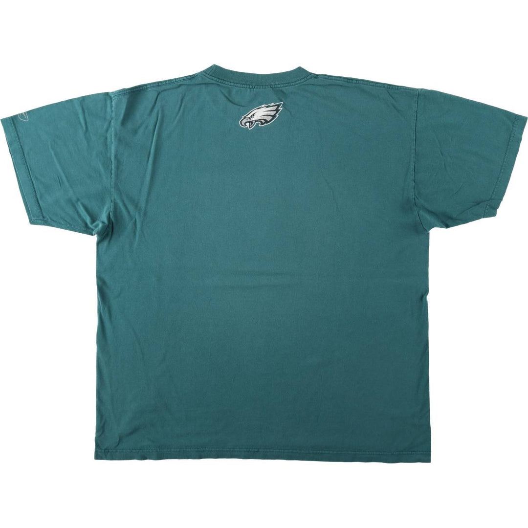 Reebok NFL Philadelphia Eagles Logo Print T-Shirt, Men's Size XL (approx.) cotton blue type Vintage Second Hand