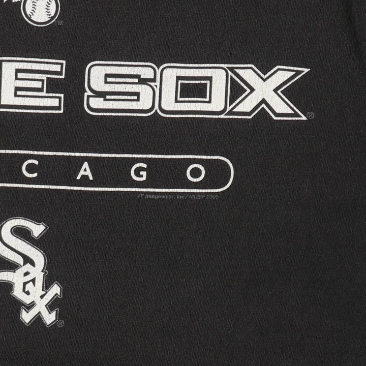 2000'S Lee SPORT MLB CHICAGO WHITE SOX Logo Print T-Shirt, Men's Size L (approx.) unclear black type Vintage Second Hand