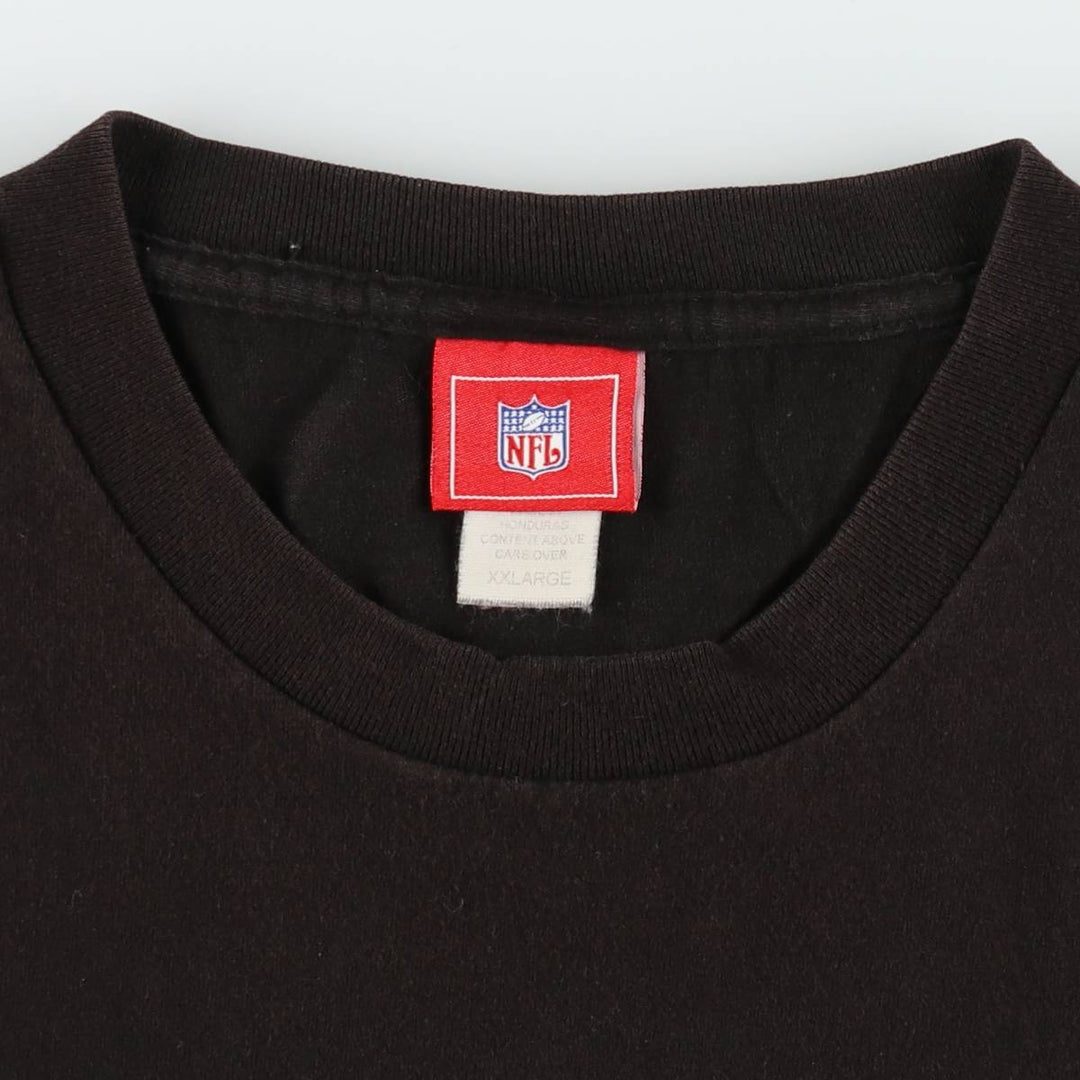 NFL Oakland Raiders sports print t-shirt, men's size XXL (approx.) cotton black type Vintage Second Hand