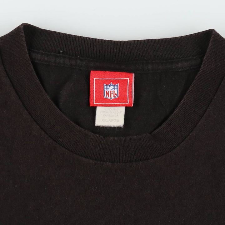 NFL Oakland Raiders sports print t-shirt, men's size XXL (approx.) cotton black type Vintage Second Hand