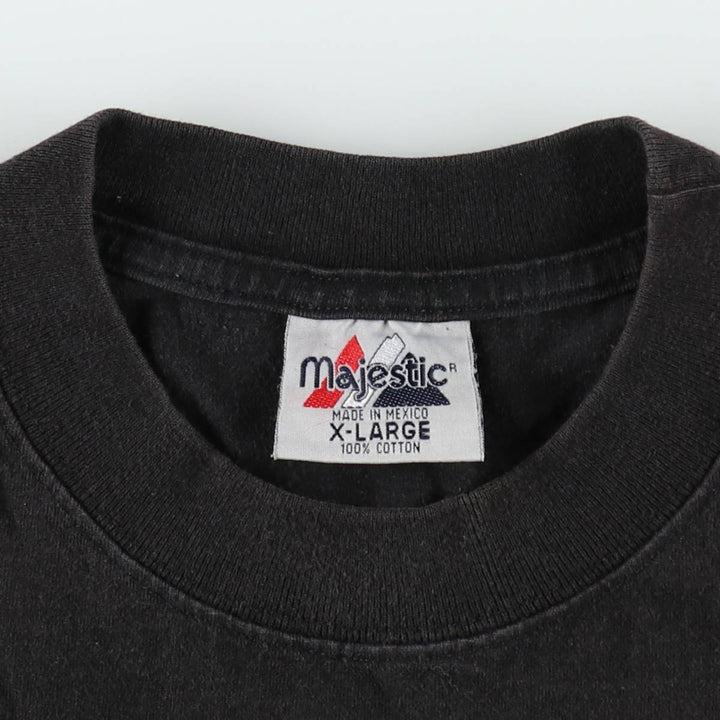 2000'S Majestic MLB Chicago White Sox Logo Print T-Shirt, Men's Size XL (approx.) cotton black type Vintage Second Hand