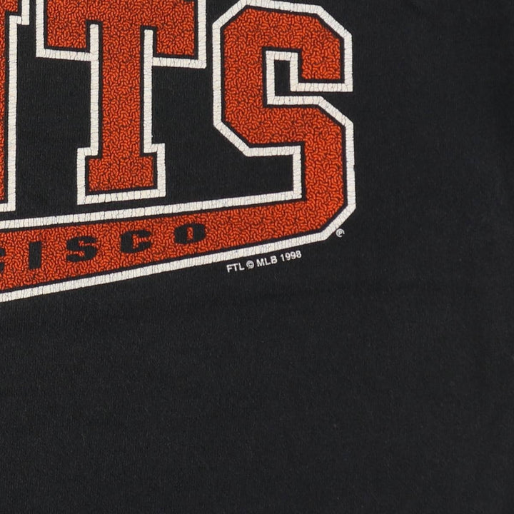90'S Fruit of the Loom MLB San Francisco Giants Logo Print T-Shirt, Men's Size M (approx.), Vintage cotton black type Vintage Second Hand