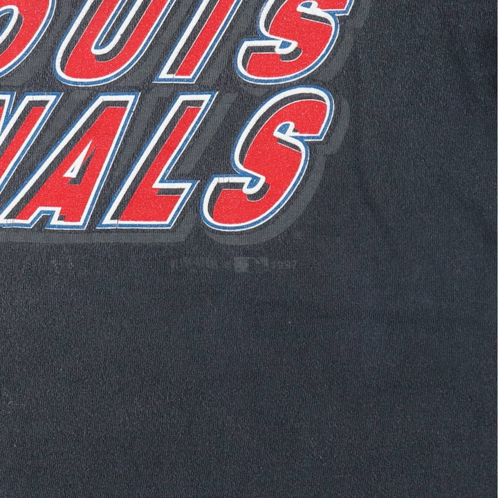 1990'S MLB St. Louis Cardinals logo print T-shirt, men's size L equivalent, vintage. unclear black type Vintage Second Hand