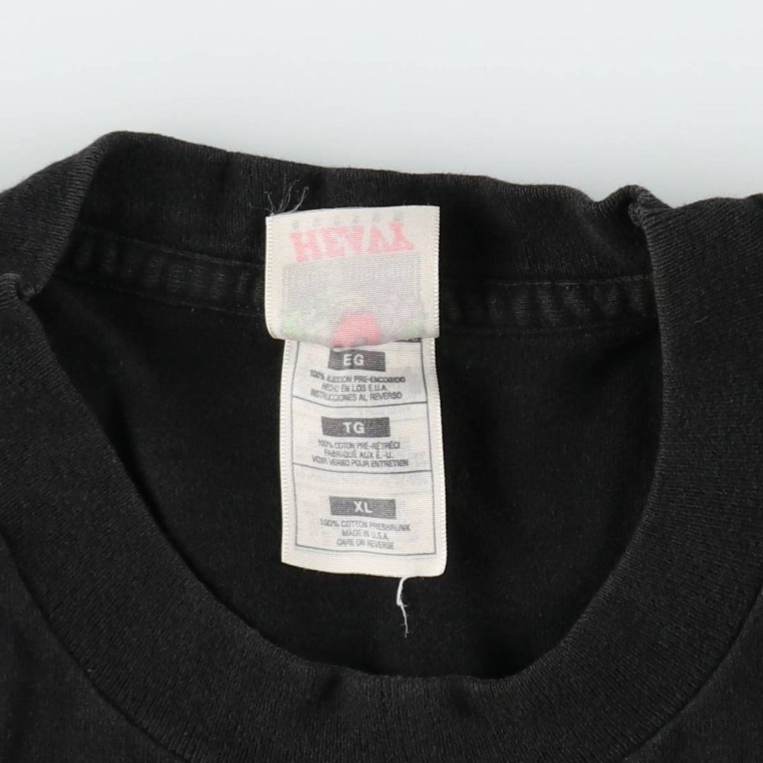 90'S Fruit of the Loom NFL Pittsburgh Steelers Sports Print T-Shirt, Made in USA, Men's XL equivalent, Vintage cotton black type Vintage Second Hand