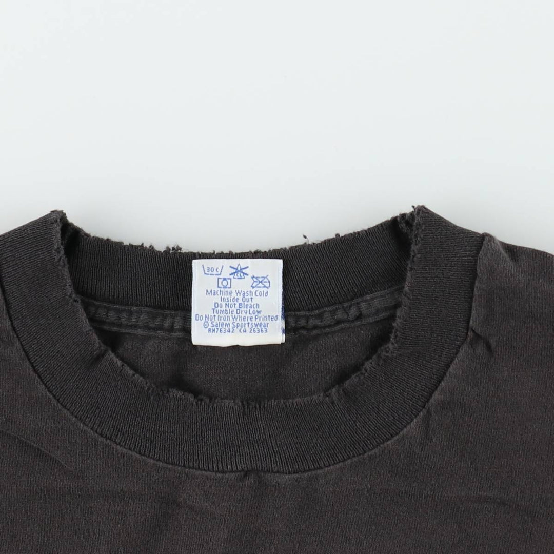 90'S SALEM NFL Carolina Panthers Sports Print T-Shirt, Made in USA, Men's XL equivalent, Vintage cotton black type Vintage Second Hand