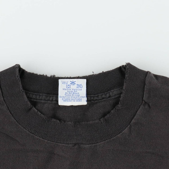 90'S SALEM NFL Carolina Panthers Sports Print T-Shirt, Made in USA, Men's XL equivalent, Vintage cotton black type Vintage Second Hand