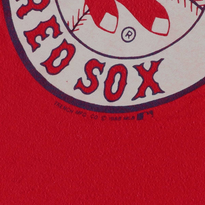 80'S Sneakers MLB BOSTON RED SOX Sports Print T-Shirt Made in USA Men's Size L (Equivalent) Vintage polyester red type Vintage Second Hand