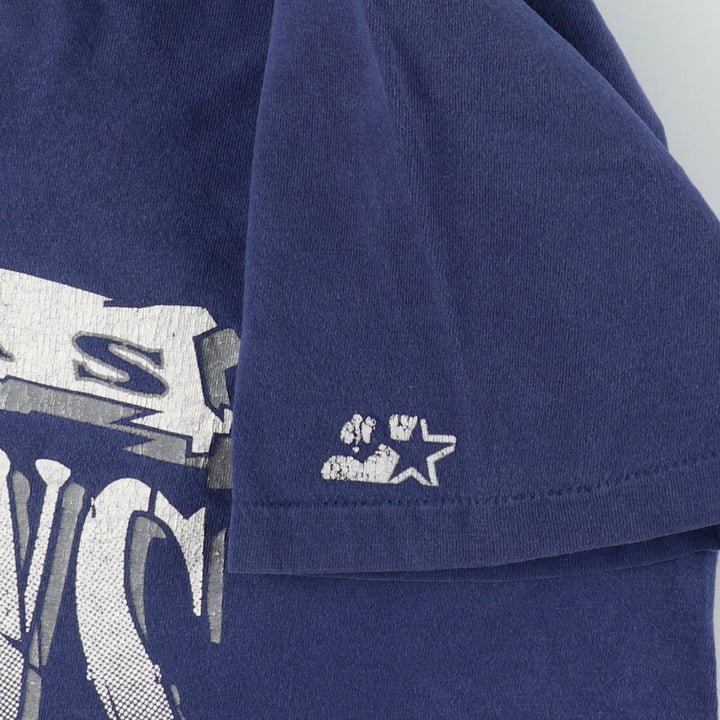 90'S NFL Dallas Cowboys Logo Print T-Shirt, Men's Size L (approx.), Vintage unclear navy blue type Vintage Second Hand