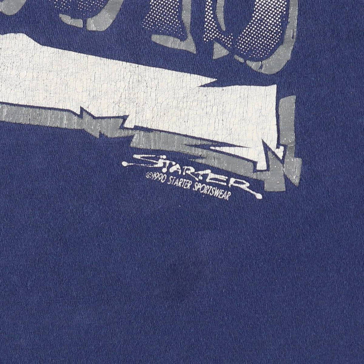 90'S NFL Dallas Cowboys Logo Print T-Shirt, Men's Size L (approx.), Vintage unclear navy blue type Vintage Second Hand