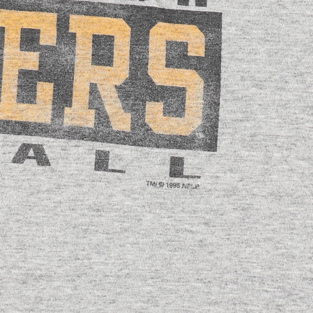 90'S ARTEX NFL Pittsburgh Steelers Logo Print T-Shirt, Made in USA, Men's Size XL (approx.) cotton gray type Vintage Second Hand