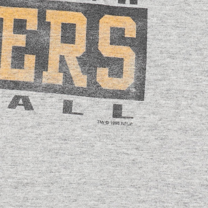 90'S ARTEX NFL Pittsburgh Steelers Logo Print T-Shirt, Made in USA, Men's Size XL (approx.) cotton gray type Vintage Second Hand