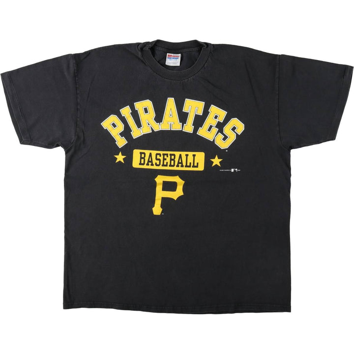 90'S Hanes Heavyweight MLB Pittsburgh Pirates Sports Print T-Shirt, Men's XL (approx.), Vintage cotton black type Vintage Second Hand