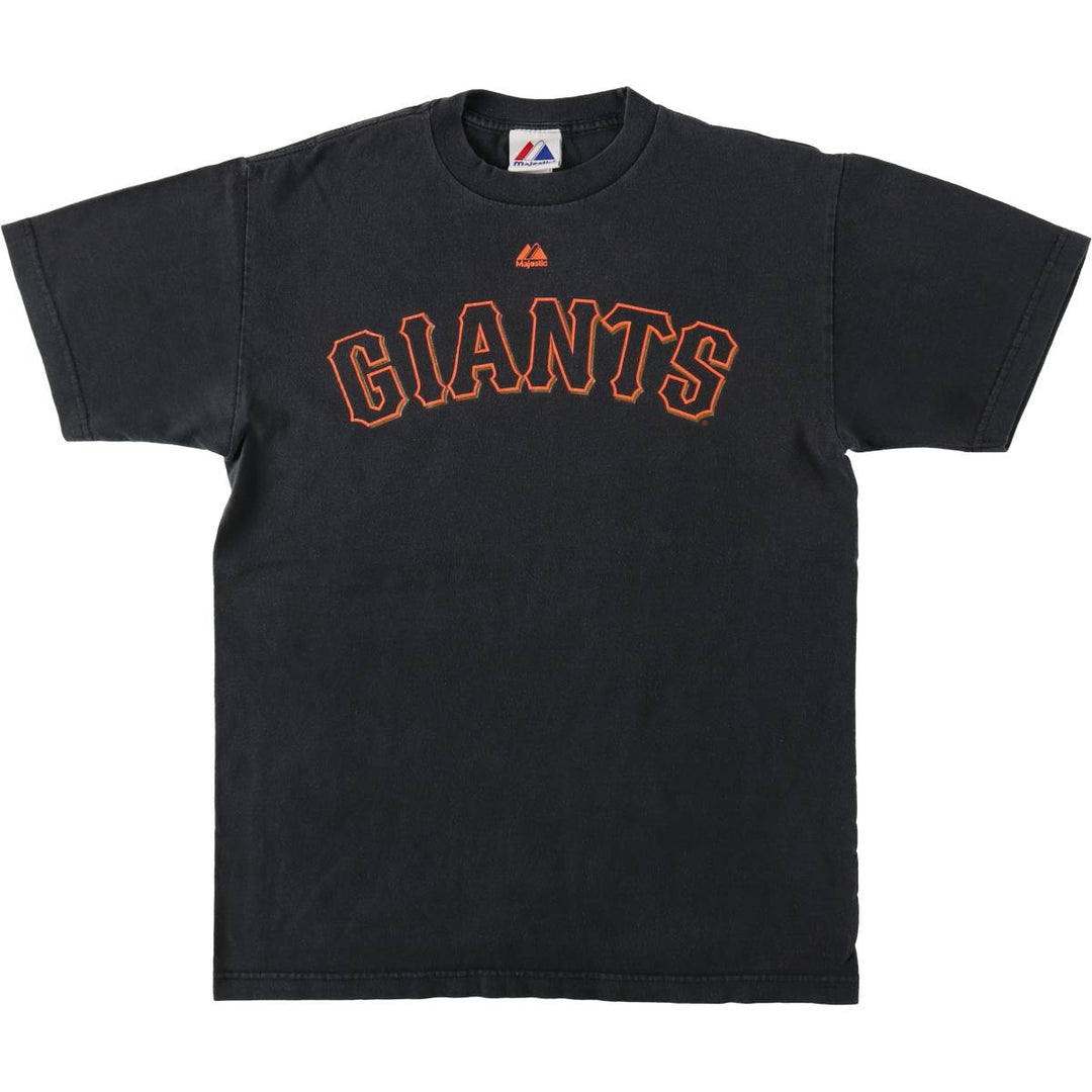 90s-00'S Majestic MLB San Francisco Giants sports print T-shirt, men's size M (approx.) cotton black type Vintage Second Hand