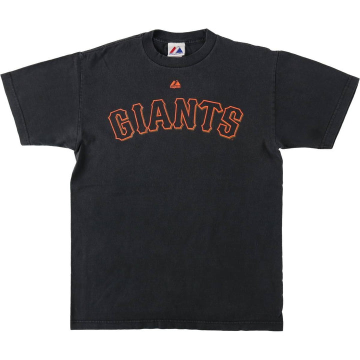 90s-00'S Majestic MLB San Francisco Giants sports print T-shirt, men's size M (approx.) cotton black type Vintage Second Hand