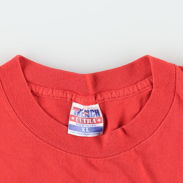 90'S TRENCH NFL San Francisco 49ers Sports Print T-Shirt, Made in USA, Men's XL equivalent, Vintage cotton red type Vintage Second Hand